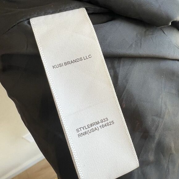 Rebecca Minkoff Mod Trench Coat Long Belted Faux Leather Jacket Size L Lined - Picture 10 of 13